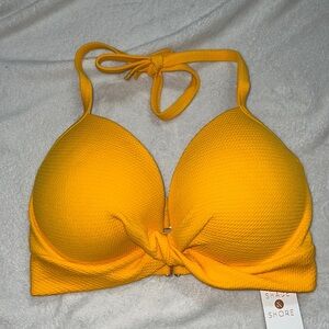 Yellow Double strap Bikini Top
